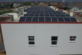 Solar panels on building 1
